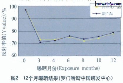 12个月曝晒结果