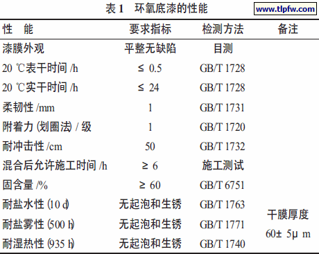环氧底漆的性能