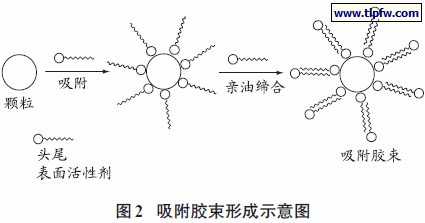 吸附胶束形成示意图