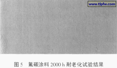 氟碳涂料2000 h 耐老化试验结果