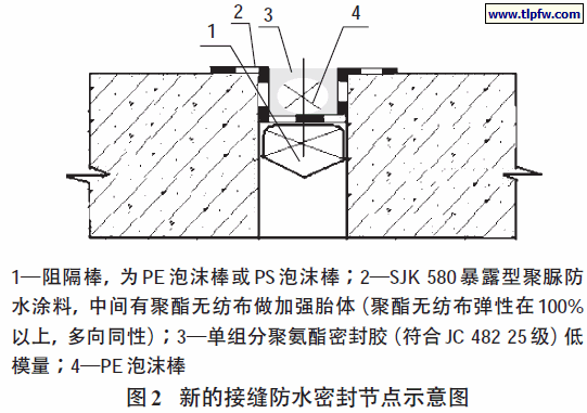 新的接缝防水密封节点示意图
