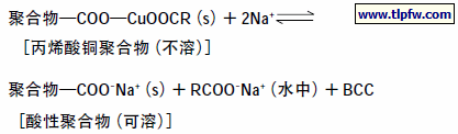 丙烯酸铜聚合物在海水中的水解反应式