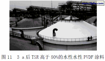 3 a 后TSR 高于80%的水性水性PVDF 涂料