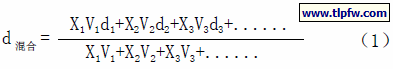 混合溶剂的溶解参数公式