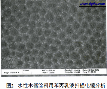 水性木器涂料用苯丙乳液扫描电镜分析