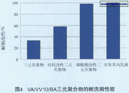 VA/VV10/BA三元聚合物的耐洗刷性能