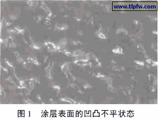 涂层表面的凹凸不平状态