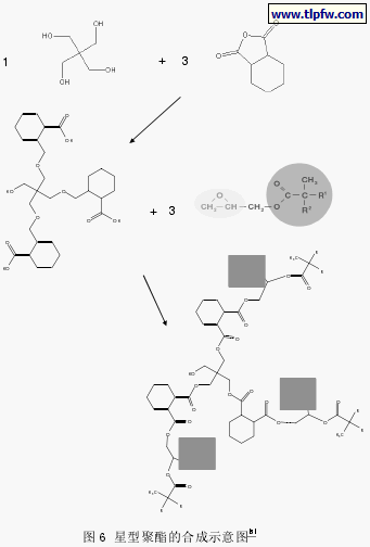  星型聚酯的合成示意图