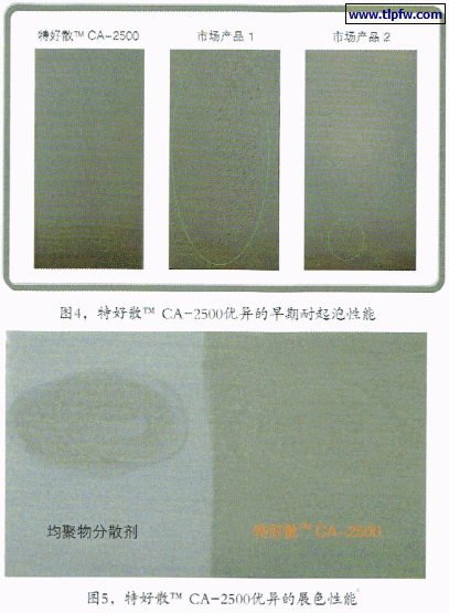 特好散优异的展色性及早期耐水性
