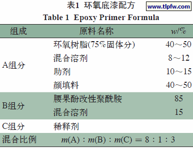 环氧底漆配方