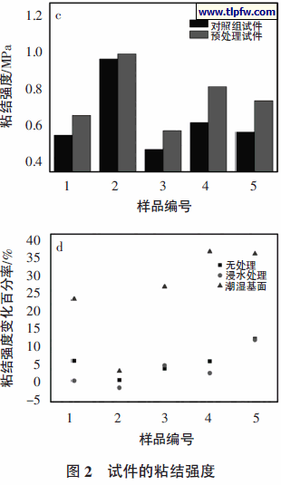 试件的粘结强度