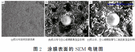 涂膜表面的SEM 电镜图