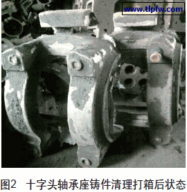 十字头轴承座铸件清理打箱后状态