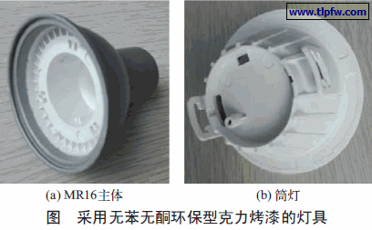 无酮环保型克力烤漆喷涂在照明制品