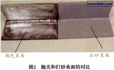 抛光和打砂表面的对比