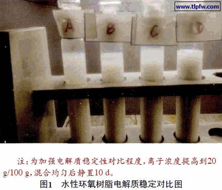 水性环氧树脂电解质稳定对比图