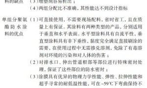 影响单组分聚氨酯防水涂料性能的因素